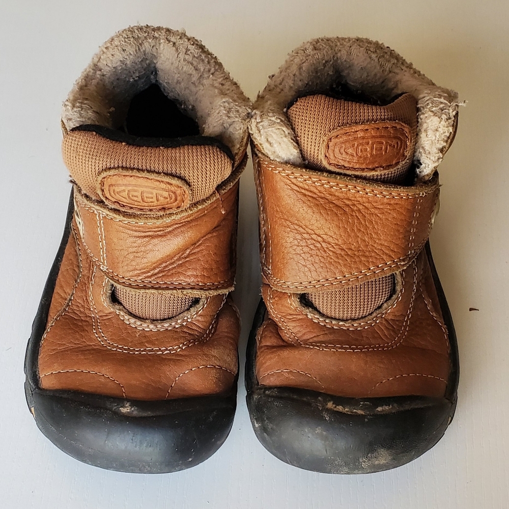 Keen Kids Sherpa Lined Leather Boots Size 11